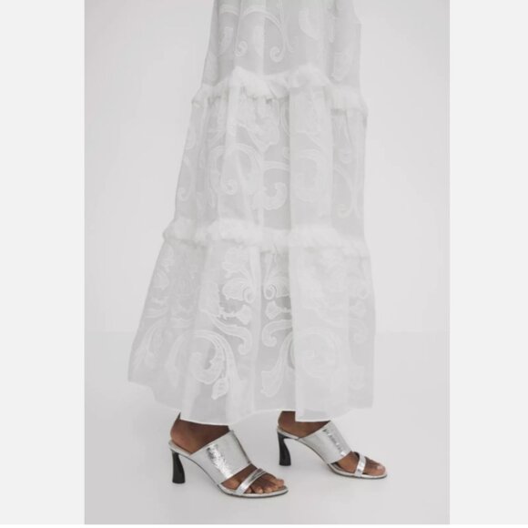 Marchesa Rosa Calla Embroidered Tiered Maxi Dress - Picture 7 of 16